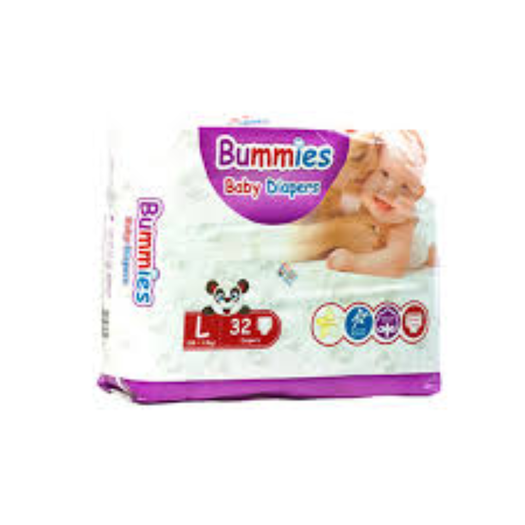 BUMMIES PREMIUM BABY DIAPER S LARGE 32'S